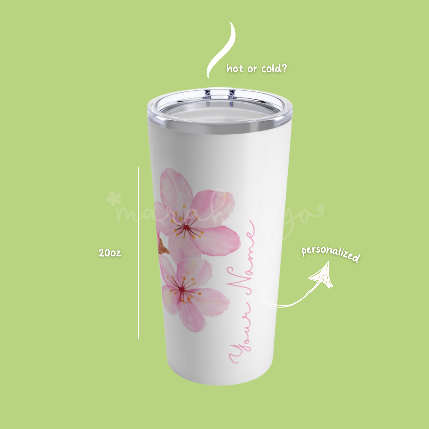 Personalized Birthflower Tumbler 20oz